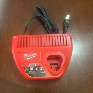 Milwaukee M12 Lithium-Ion Battery Charger 12V 48-59-2401 Red Black Power Tool